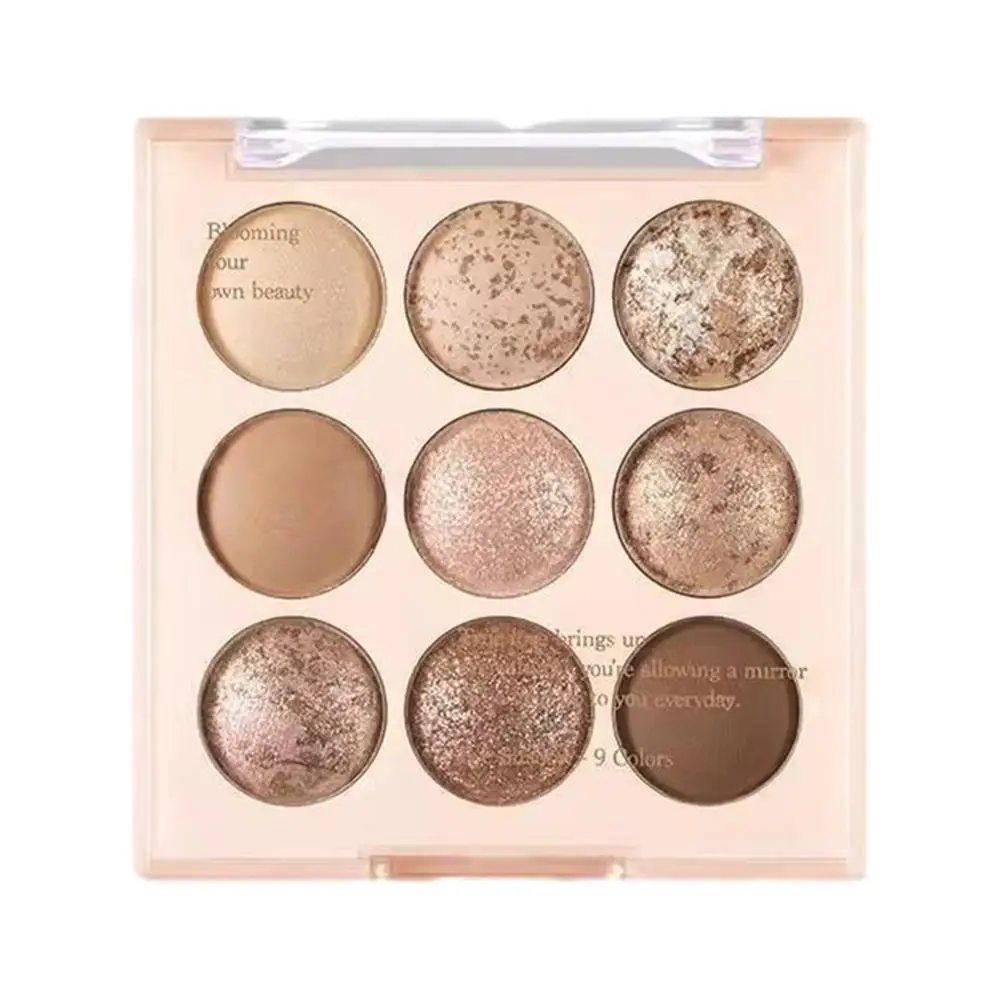 Palette de fard à barrage crème glacée pour femmes coréennes, fard à joues rose, poudre cosmétique, yeux violets mignons, paillettes, 9 couleurs, 256