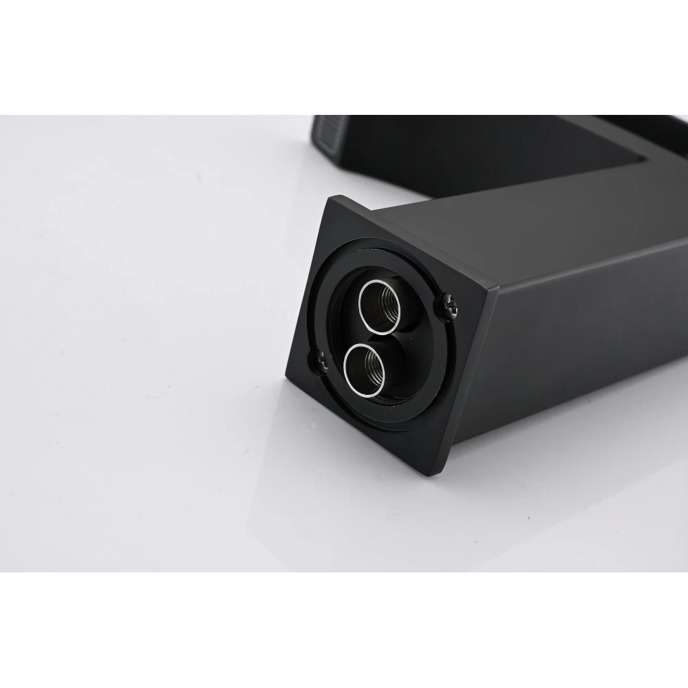 Single Handle Waterfall Bathroom Vanity Sink Faucet with Extra Large Rectangular Spout