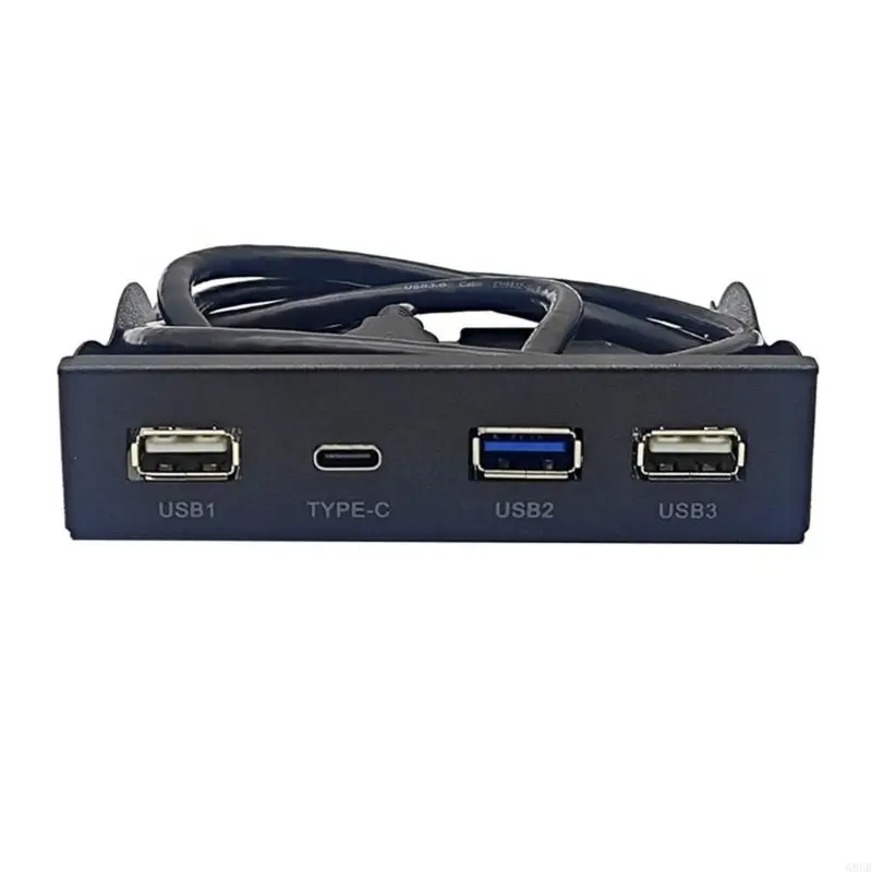 G8DB USB 3.2 Hub do painel frontal, unidade óptica Placa expansão do computador 3,5 polegadas