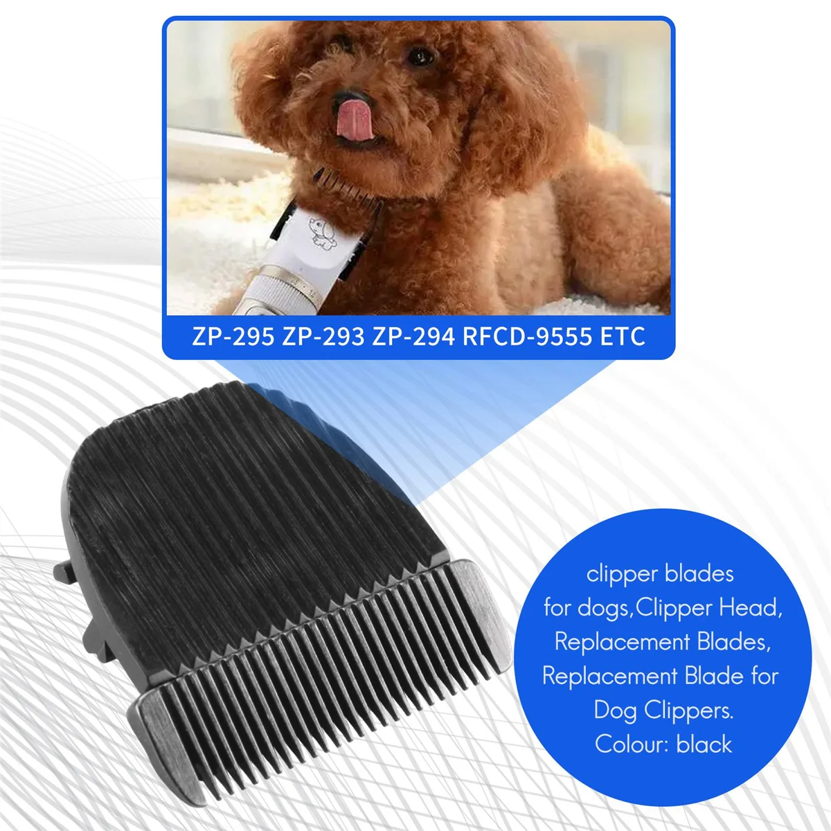 Superior Black Ceramic Titanium Knife Pet Dog Hair Trimmer Blade Clipper Head for BaoRun P2 P3 P6 P9 S1 LILI ZP-295 ZP-293 4