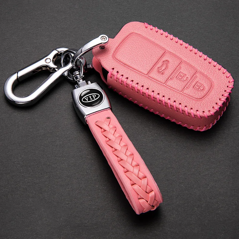 

Leather Car Smart Key Cover Protective Case Holder For Toyota Corolla Camry RAV4 Highlander IZOA YARiS L Levin