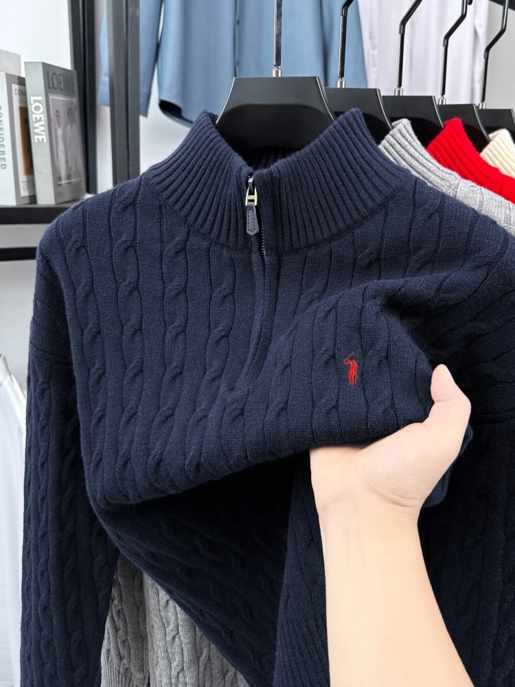 高品質なハーフジップセーター。メンズファッション、ジャカード - Men'S Fashion Zip Sweater のレビューと価格