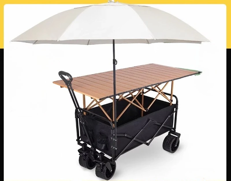 

Customized stall trolley camper night market stall special folding table, outdoor trailer portable