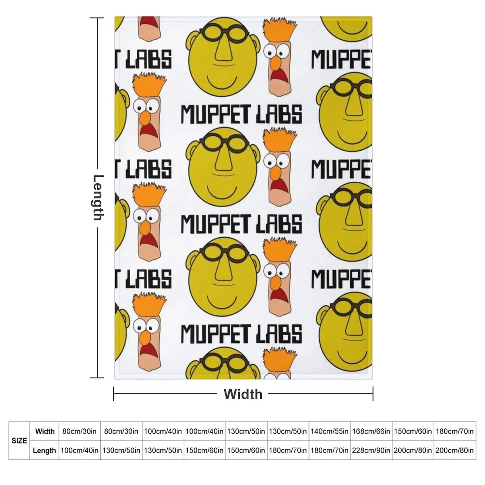 The Muppets - Dr. Bunsen Honeydew & Beaker Muppet Labs Throw Blanket Weighted Hairys Bed Blankets