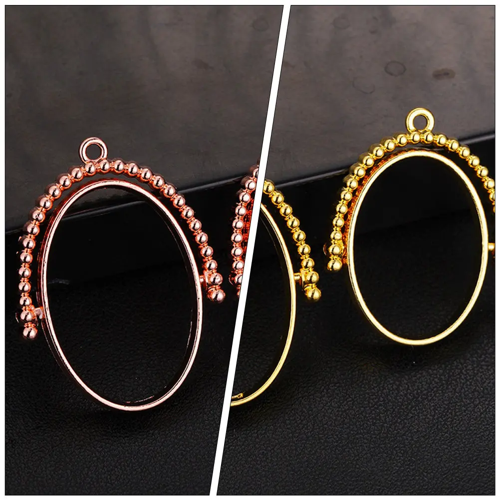 

25Pcs Hollow Bezel Molds for DIY Jewelry Making Rotatable Open Frame Charms Alloy Pendant Trays Craft Accessories for Gifts and