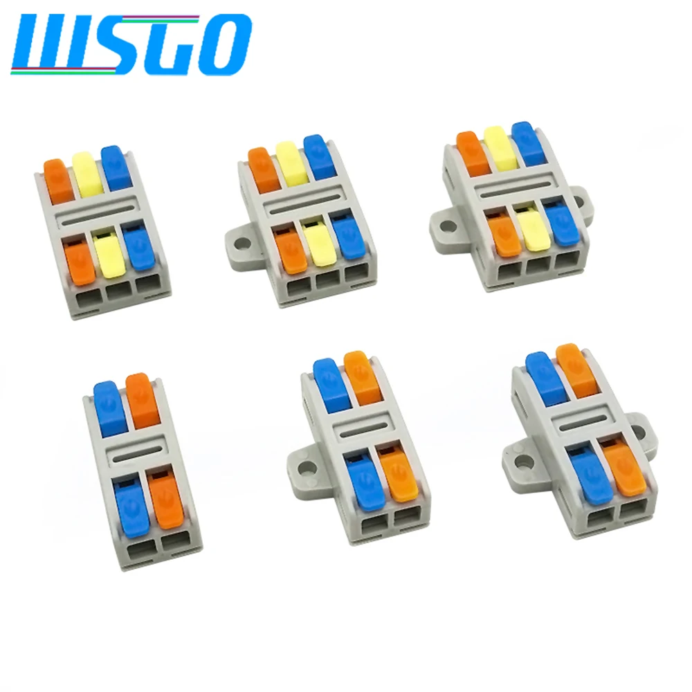 Quick Terminal, Small Cable Connector, 2 In 2 Out, 3 In 3 Out, Suitable For 0.08mm-2.5mm Wire, 229 Wire Plug And Pull Terminal