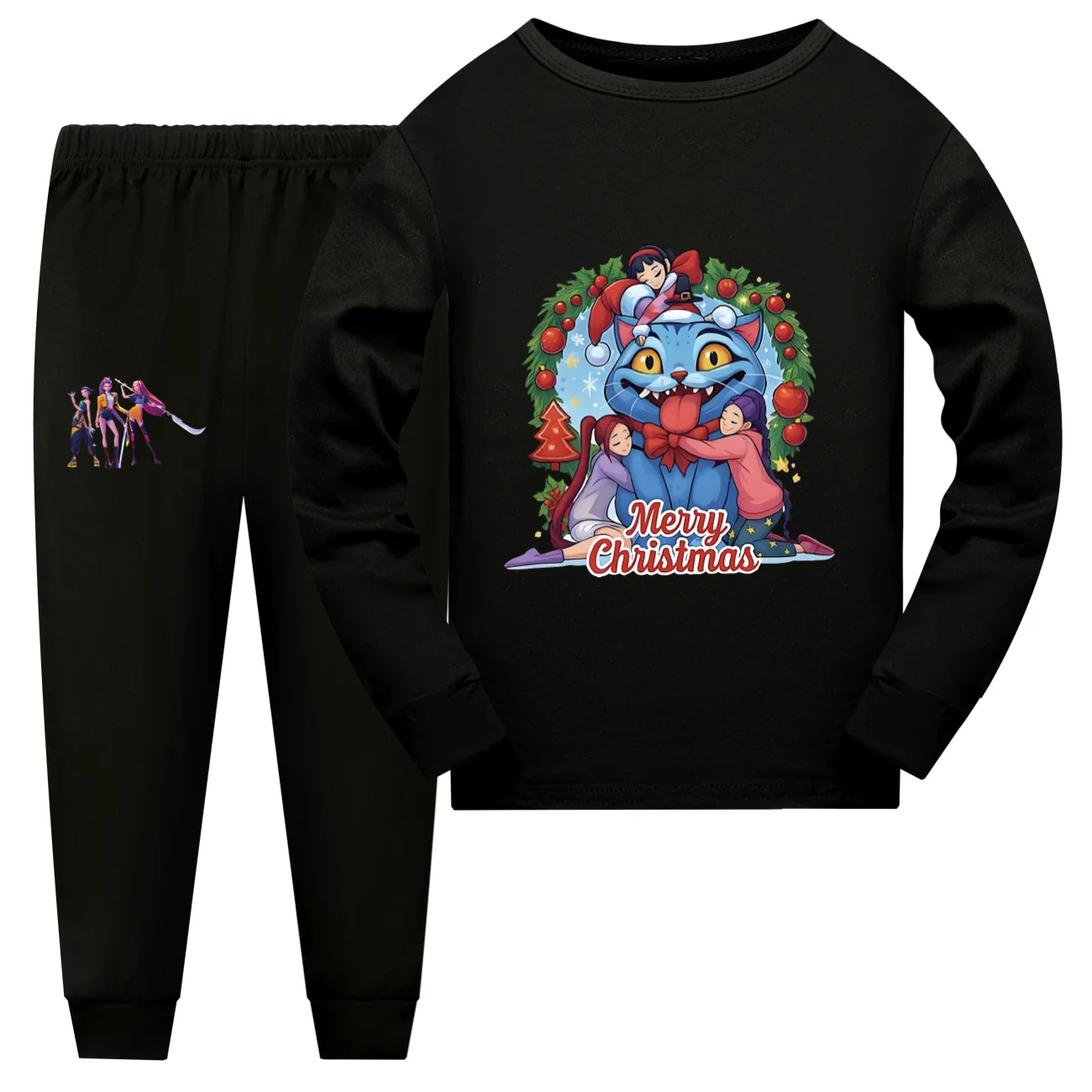 kpop-デーモンハンター子供服ルミクリスマスタイガーガールズパジャマセットファッションボーイズ長袖パジャマ子供パジャマスーツ