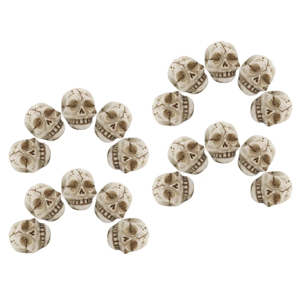 

20 Pcs Outdoor Figurine Fish Decorations for Tank Halloween Aquarium Skull Accessories Décor