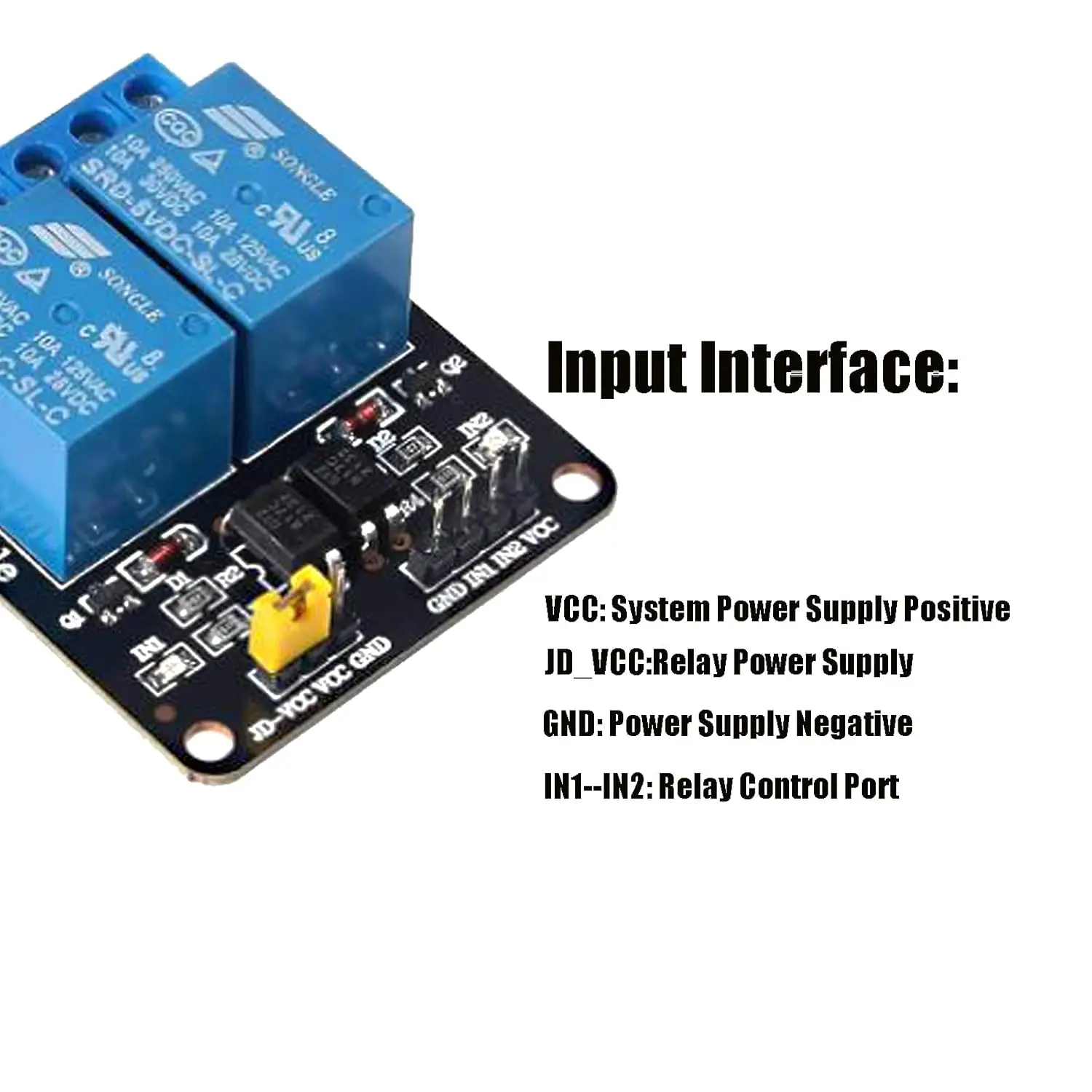 5V 2 Channel DC 5V Relay Module High and Low Level Trigger with Optocoupler Isolation Relay Module for Arduino Relay