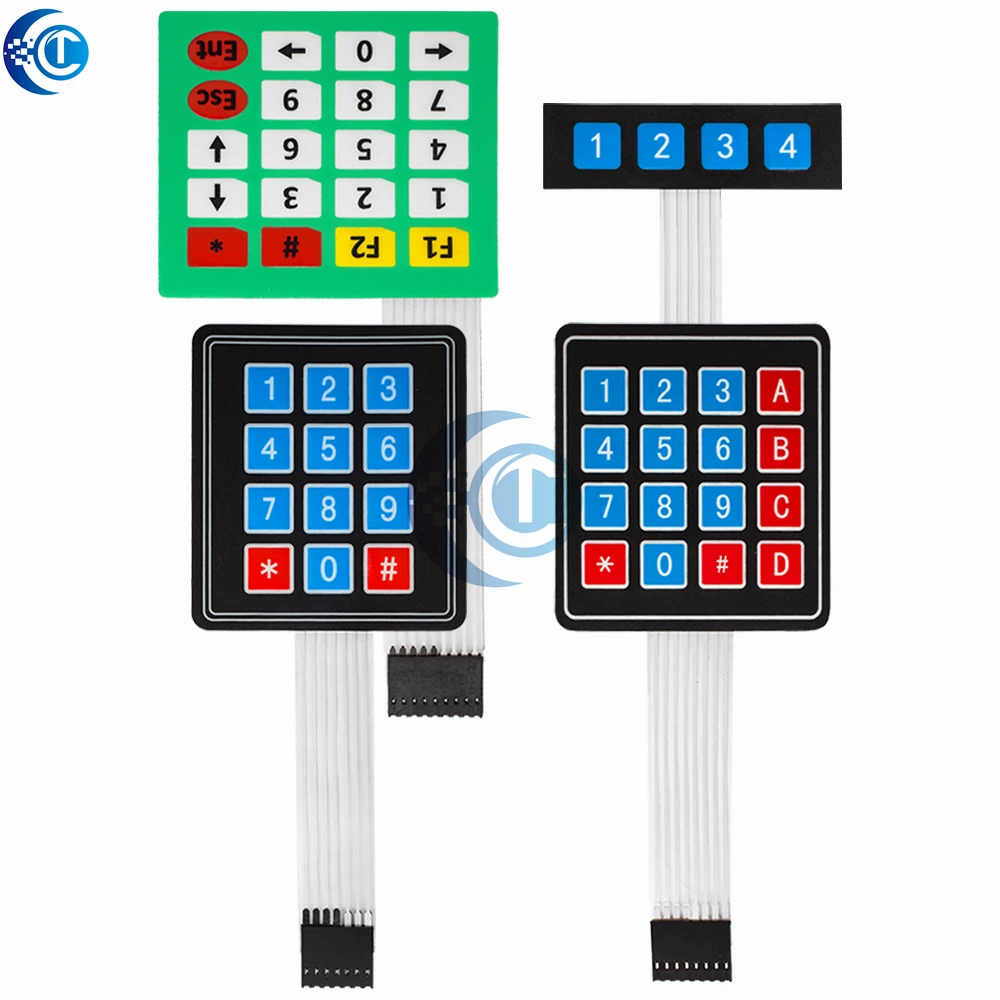 1 x 4 3X4 4*4 Matrix Array Matrix keyboard 4 12 16 20 Key 1x4 3x4 4x4 4*5 Membrane Switch Keypad for arduino smart car