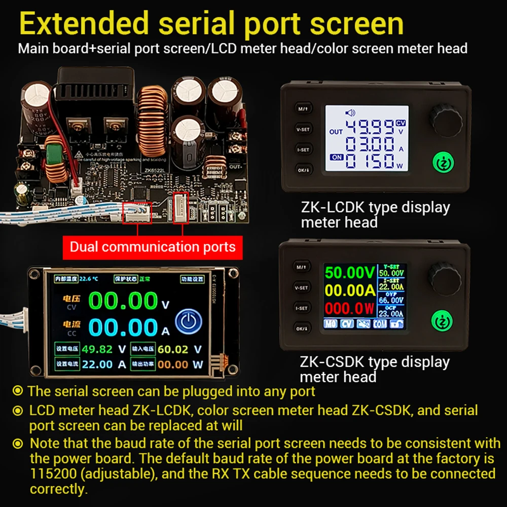 65V 22a 1430W Buck Converter Cc Cv Step-Down Module Lcd Instelbare Gestabiliseerde Spanning Voeding