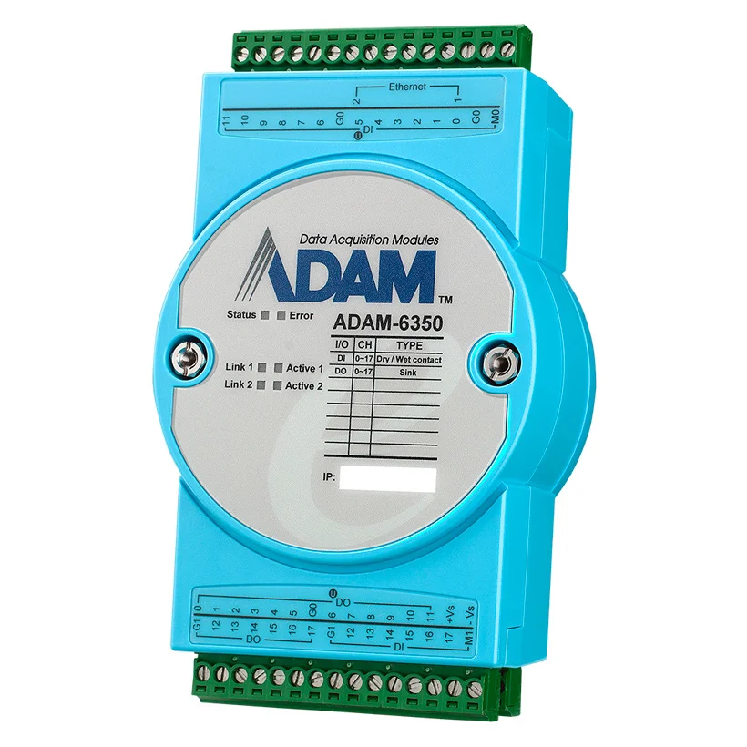 Advantech ADAM 6350 IoT OPC UA Ethernet I/O — модуль удаленного ввода-вывода DI/O