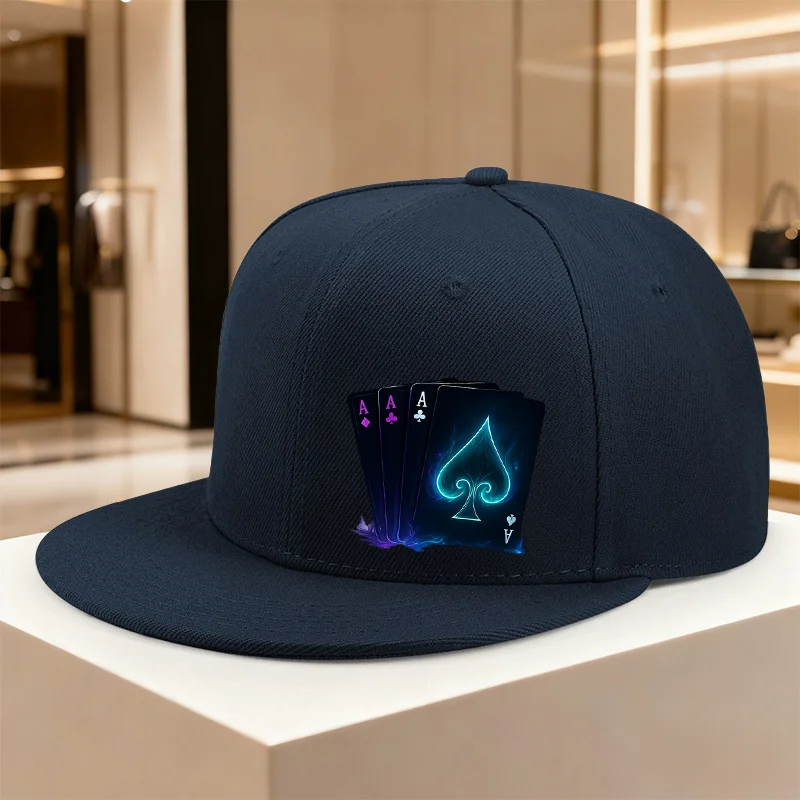 Playing Cards Adjustable Hip-Hop Cap Lightweight Printed Craft Women'S Hat Men'S Sun Hat with Poker Pattern Ideal Gift view 2