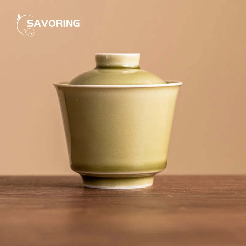 

Керамическая чаша для чая Yaozhou Kiln Celadon Gaiwan, чашка для чая, инструмент для чашки, кунг-фу, чавань, пуэр, фарфоровая крышка, китайские принадлежности, производитель Garglin