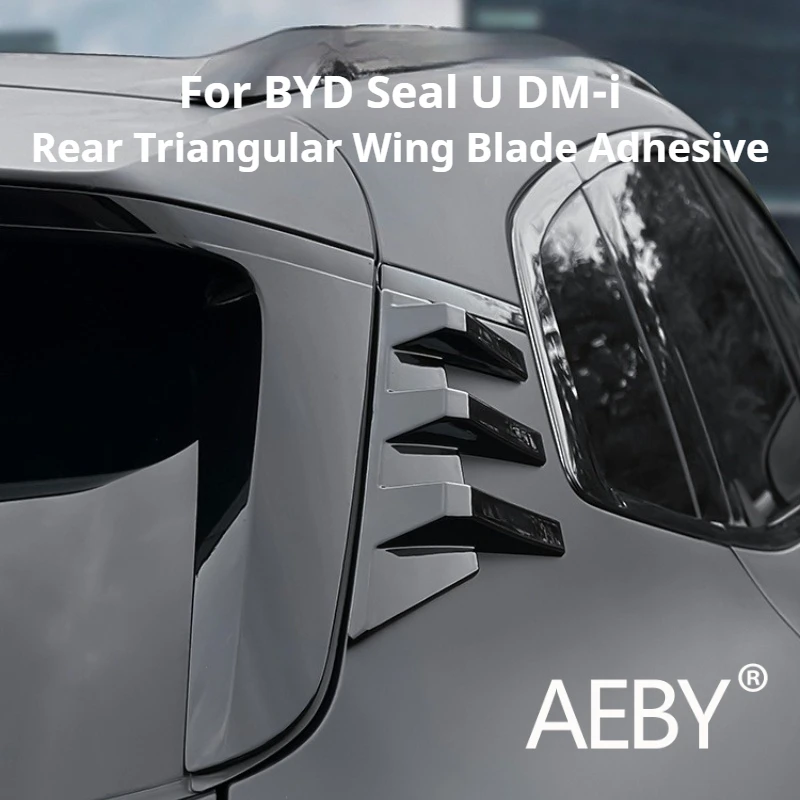 

AEBY For BYD Seal U DM-i 2020-2025 Rear Triangle Side Wing Blade Cover Glossy Black Car Sticker Decal Auto Styling Accessories