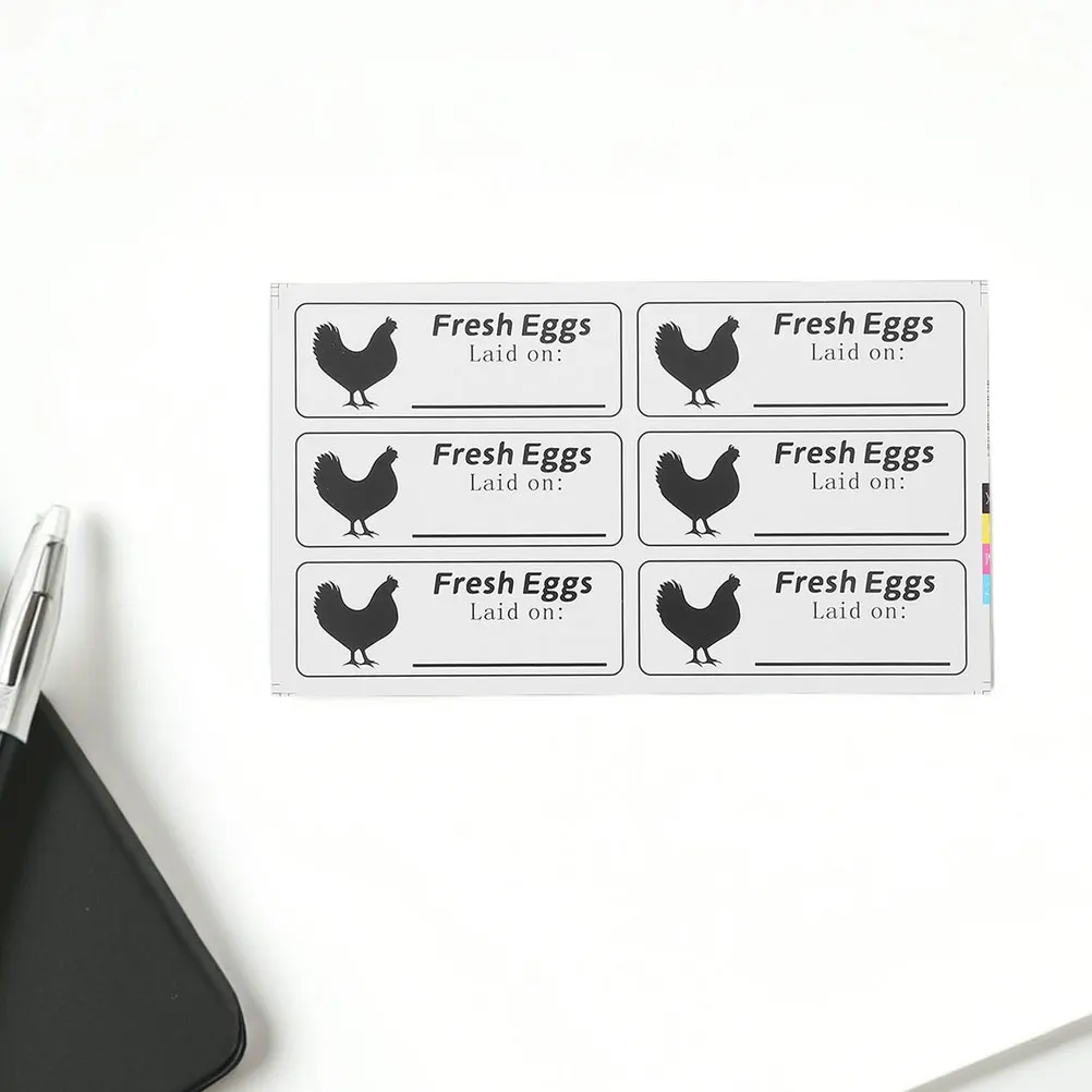 

100 Sheets Egg Carton Date Label Organizing Labels Stickers Packaging Water Proof Chicken