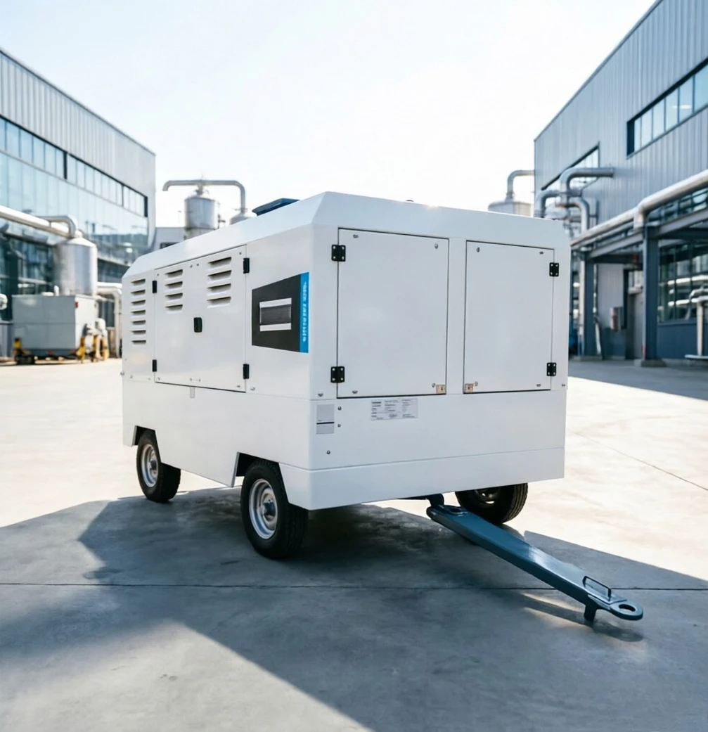 Portable High Pressure Diesel Screw Air Compressor Simple Structure Easy Maintenance for Industrial Drilling Mining Customized