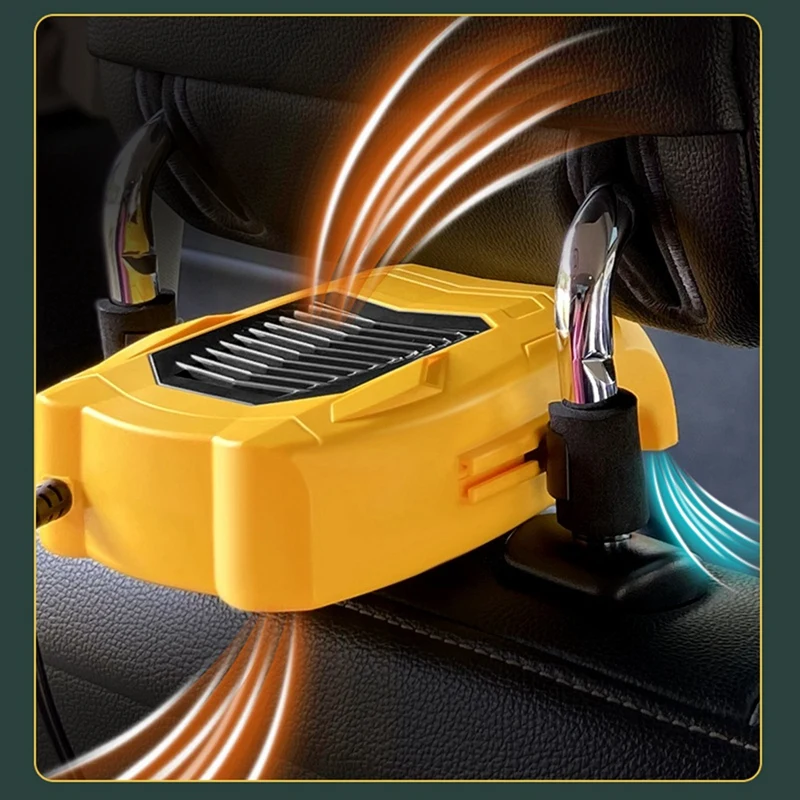 New Car Back Seat-Cooling Fan 3 Speed Adjustable Backseating Ventilation Sheet Fan USB Rechargeable Air Fan