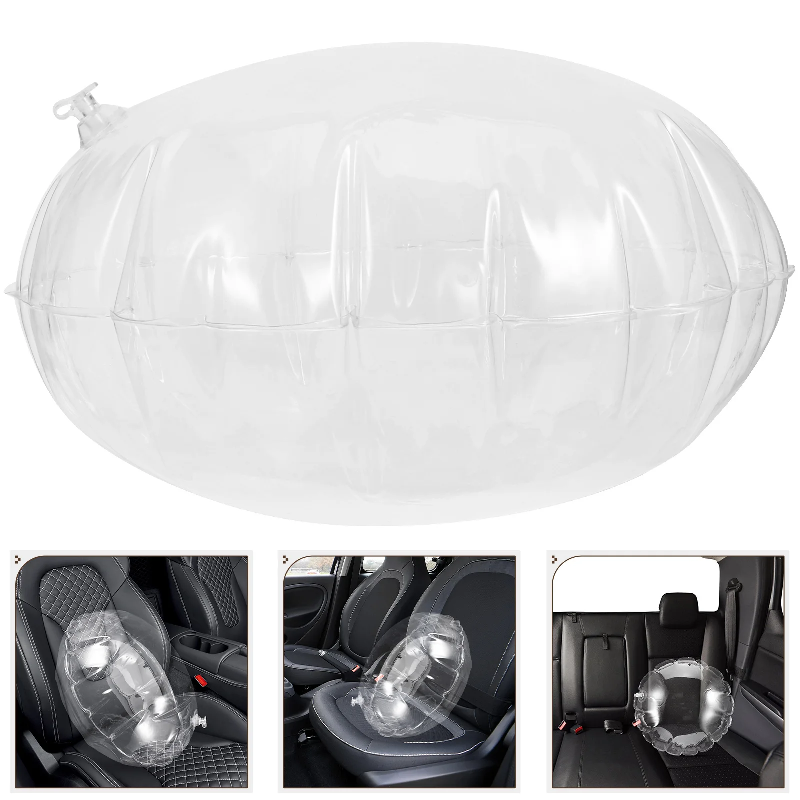 

1 x Inflatable Transparent Circular Outdoor Travel Car Portable Sofa Clear Pad Car Seat Pillow Transparent Sofa Pillow Couch