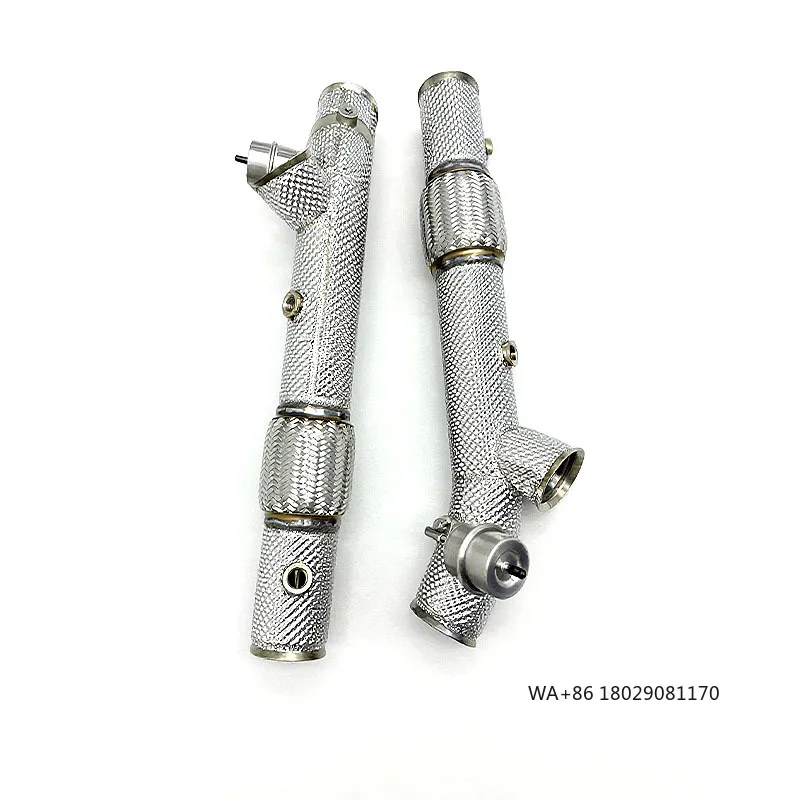 

OEM-даунпайп для Murcielago LP640/LP670 V12 6.2L 2001-2010, нержавеющая сталь, с теплозащитным экраном, высокопроизводительный выхлопной патрубок