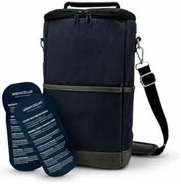 

Сумка-термос URBAN CELLAR для вина – на 2 бутылки, с охлаждающими элементами, сохранение холода более 6 часов, водонепроницаемая, для путешествий и пикников