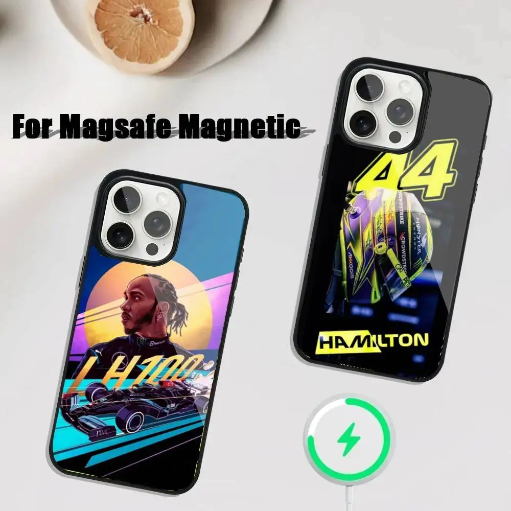

L-Lewis Hamilton F1 44 Phone Case For iPhone 16,15,14,13,12,11,Plus,Pro,Max Mini Magsafe Magnetic Wireless Charging