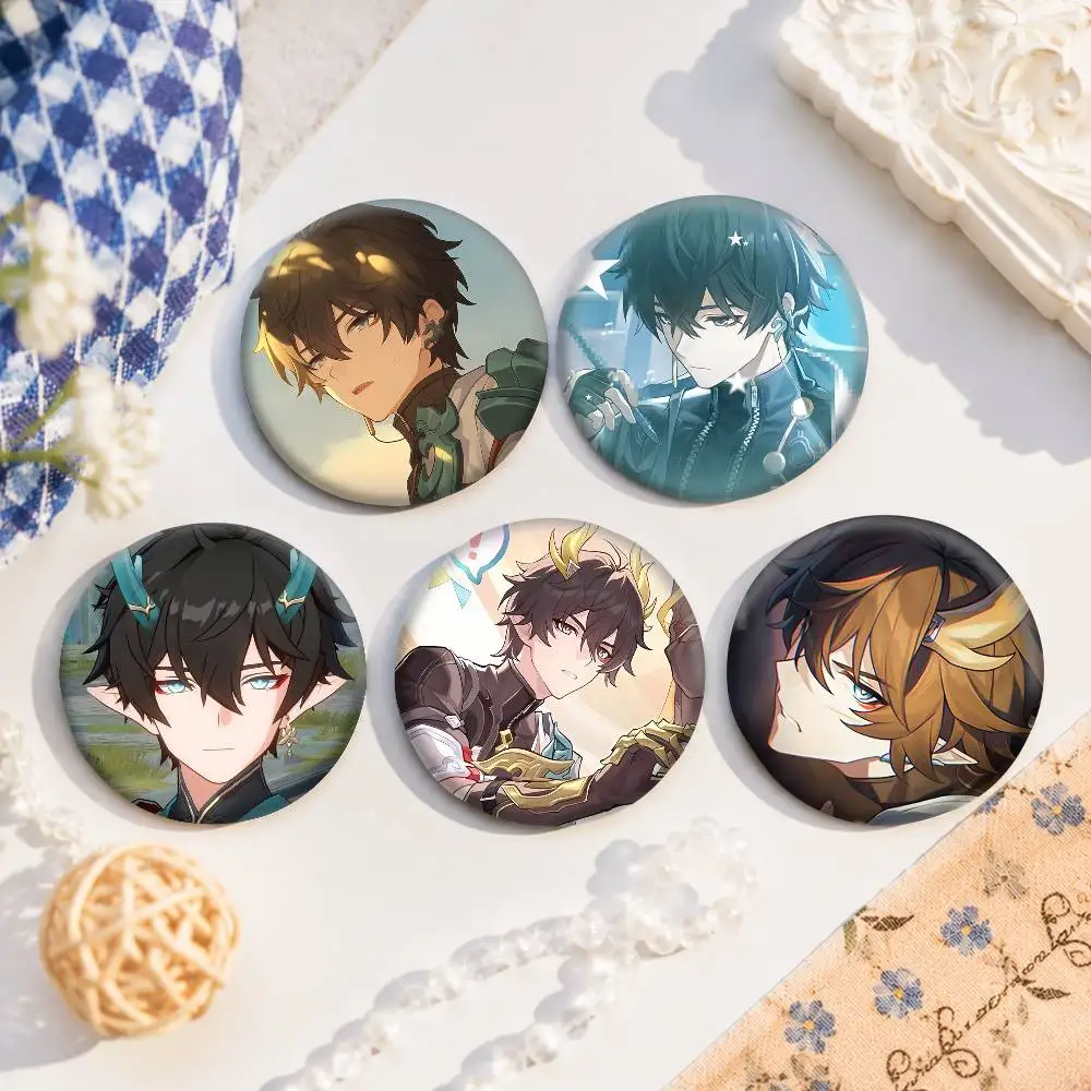 A-Honkai Star Rail Dan Heng Anime Round Badges, Brooches, Clothing Accessories, Birthday Gifts, Anime Conventions