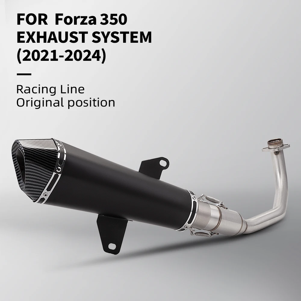 

Forza 350 FZ350 350 60mm Motorcycle Stainless Steel High-Performance Full-Section Exhaust Pipe Muffler Kit (2021-2024)