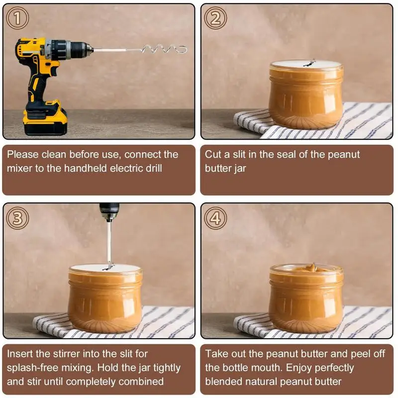 30/40 سنتيمتر الفولاذ المقاوم للصدأ الجوز زبدة خلاط النمام مجموعة زبدة خلاط صلصة أدوات المطبخ المنزلية دليل خلط أدوات مطبخ #4