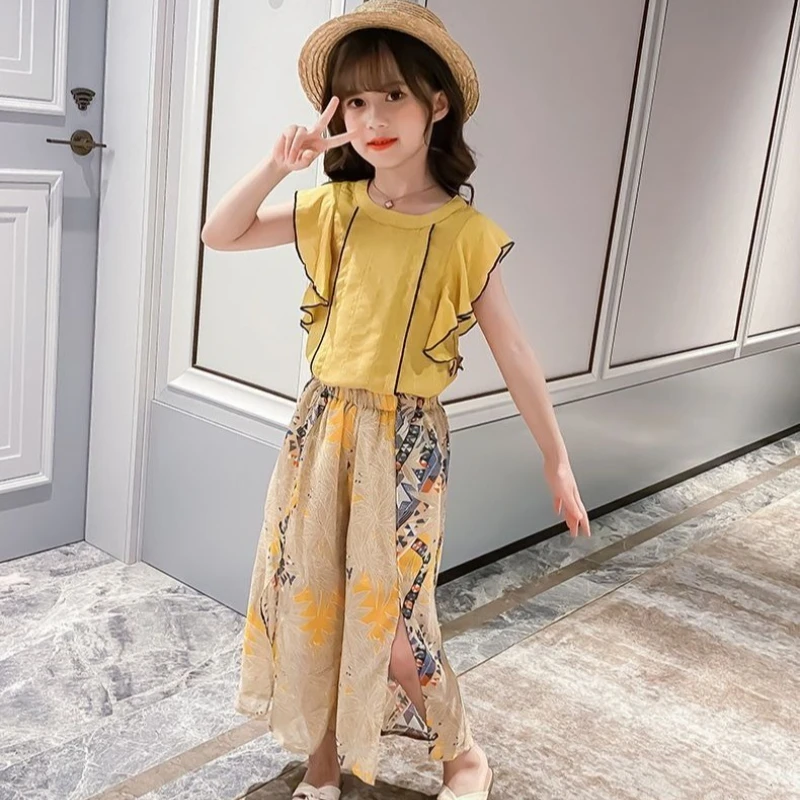 ملابس الأطفال للفتيات ملابس الصيف مجموعة ملابس الفتيات المراهقات الاطفال مجموعات الإناث 2025 11 12 سنة موضة ملابس الطفل