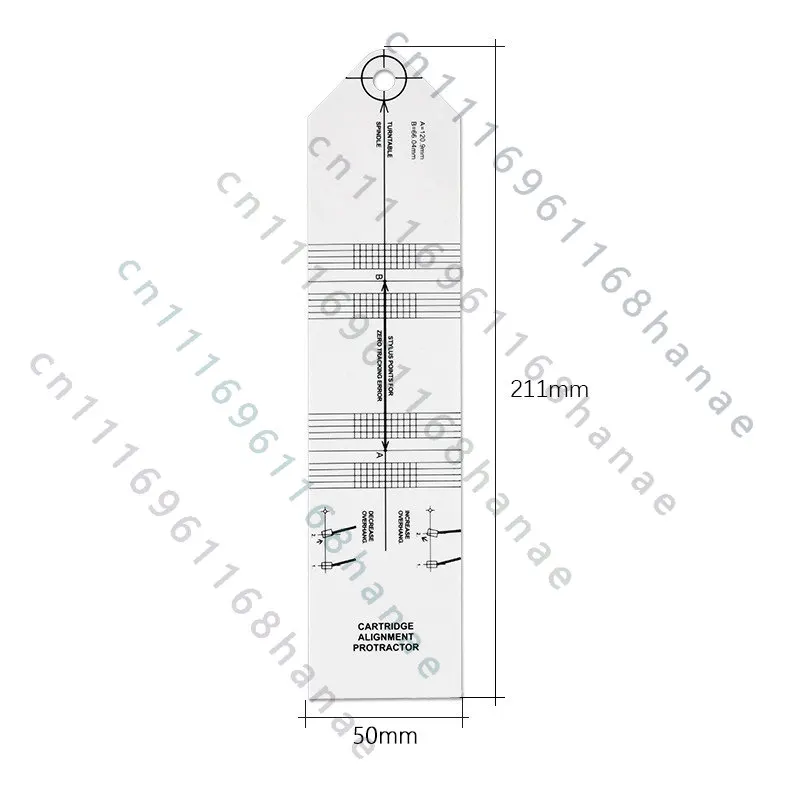 Turntable Alignment Protractor FOR LP Vinyl Player Adjust Overhang Azimuth Cartridge Stylus Calibration Tool