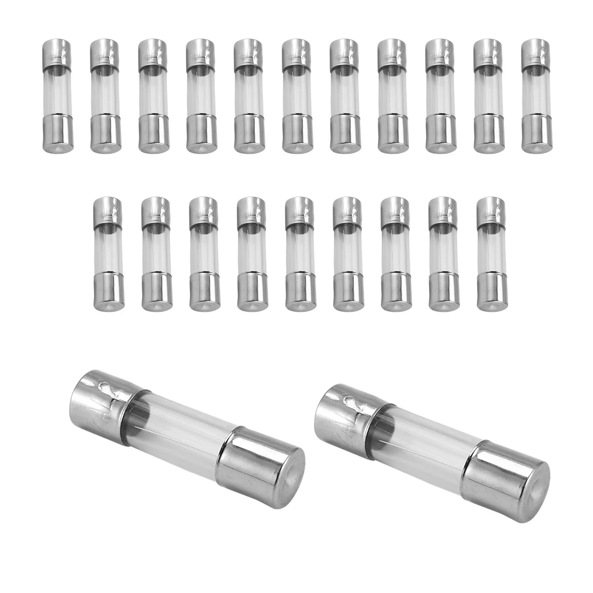 ABYA 20 × 250 V 2A F2AL سريع F وصلة أنبوب زجاجي فيوز 5 مم × 20 مم