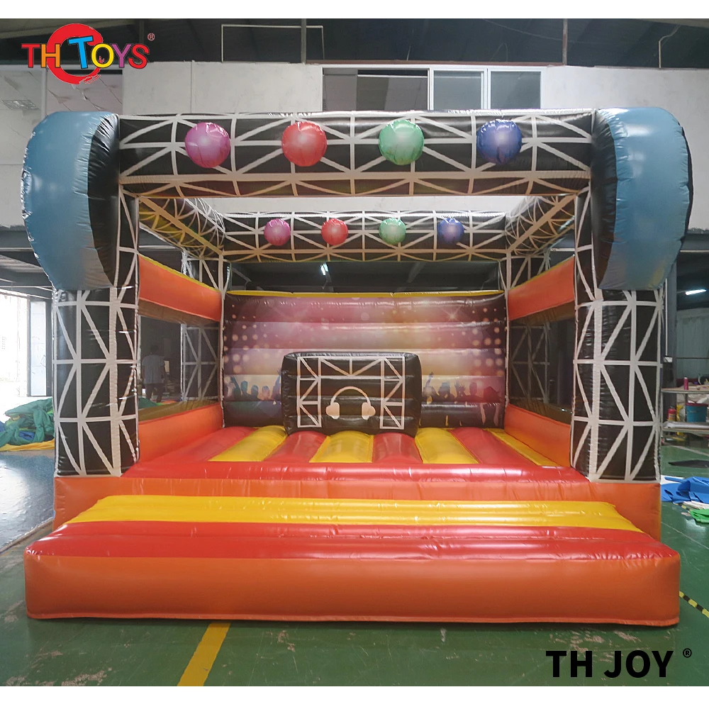 Free Air Shipping To Door,Stage Disco Dancing Moonwalk Bounce House Inflatable Bouncer Music Party Jumping Bouncy Castle