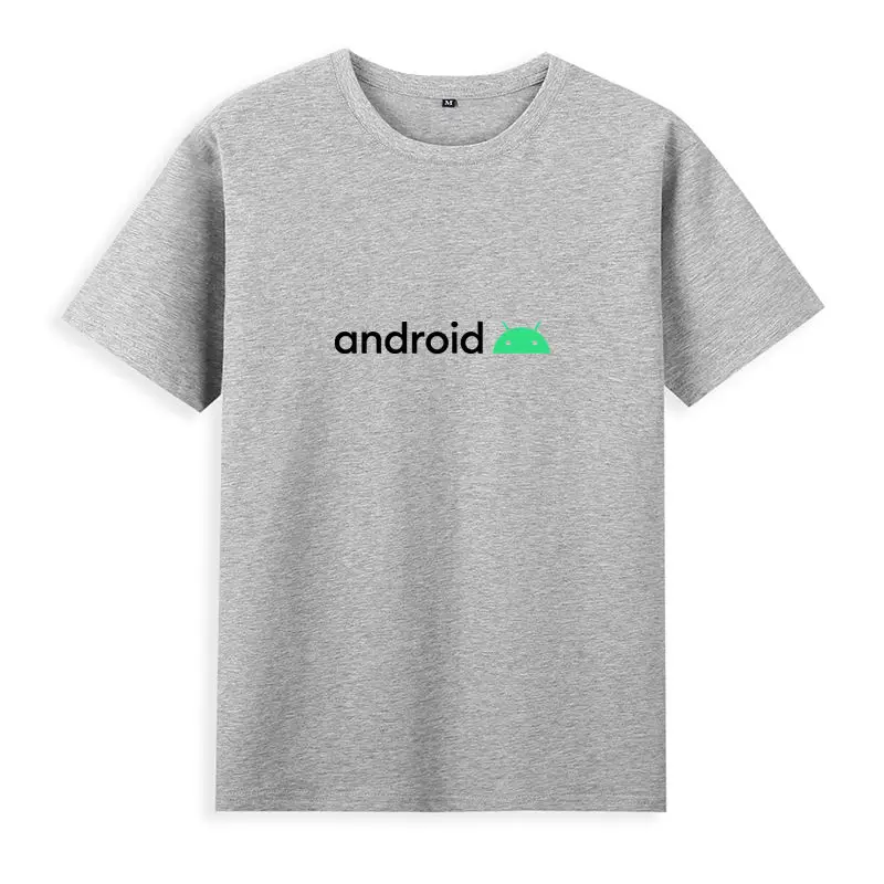 Picture 6: Robot Android Mobile Operating System Cotton Printed T-Shirt Short Sleeve Male Summer Geek Tech Programmer