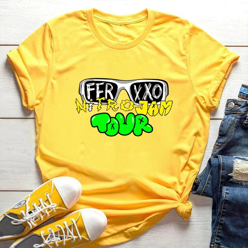 Ferxxo Fire T Shirt Ferxxo Tour T Shirt Aesthetic Clothing Harajuku Casual Hiphop Rnb Rapper Shirt Unisex Short Sleeves Tees