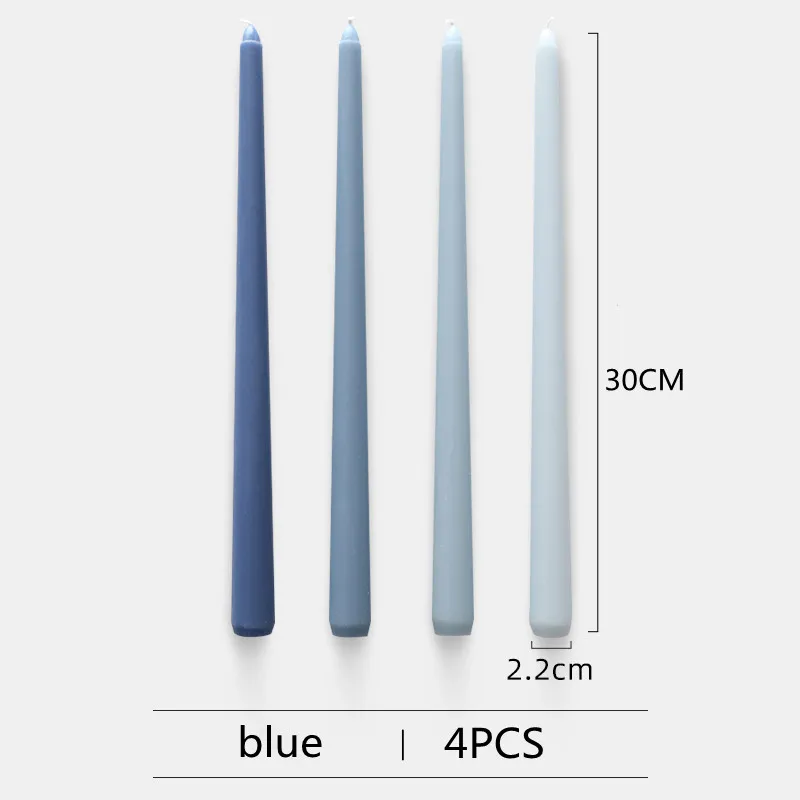 4 قطعة مأدبة الزفاف طويل القامة شموع مستدقة-30 سنتيمتر غير المعطرة عشاء شمعة-شمع البارافين مع القطن الفتائل 3-5 ساعة حرق الوقت