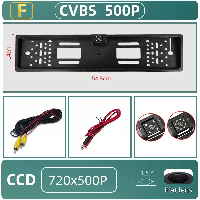 

car rearview camera 4/8 LED Europe, Britain, license plate frame parking radar 2.4G parking video receiver PDC.