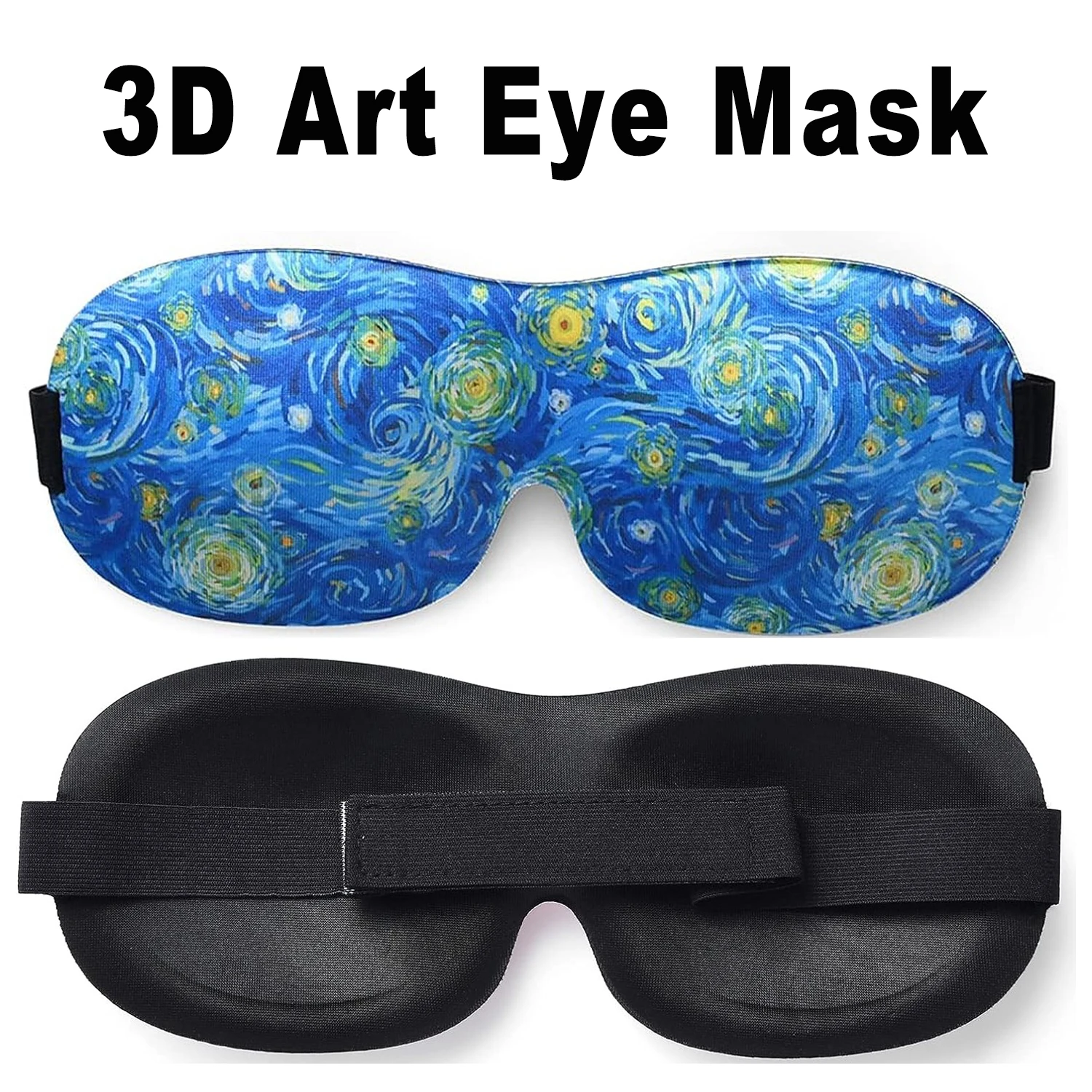 Sleep Eye Mask, 3D Soft Blackout Sleeping Mask for Men Women