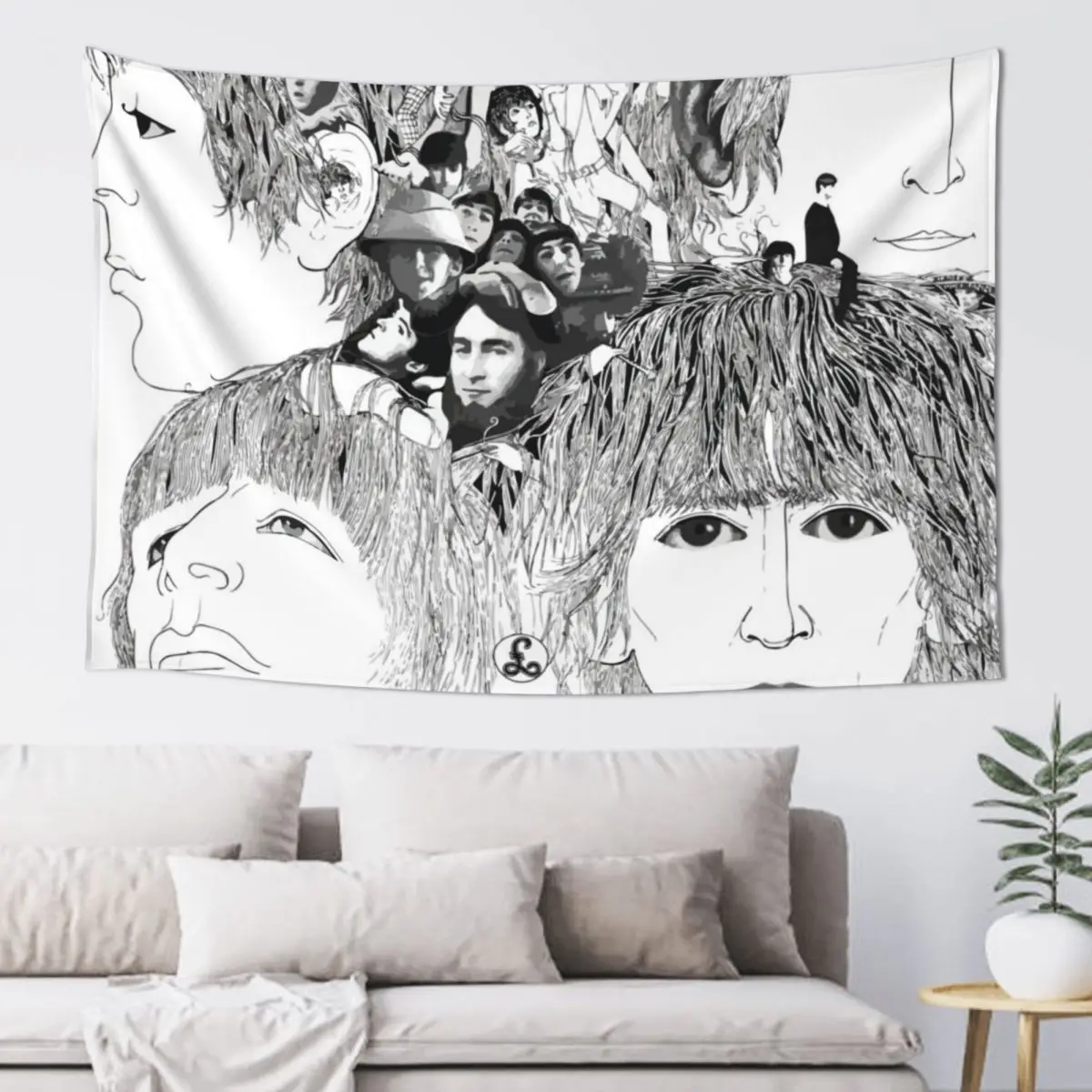 Revolver Album Cover Tapestry Decoration Room Wall Hanging Tapestry