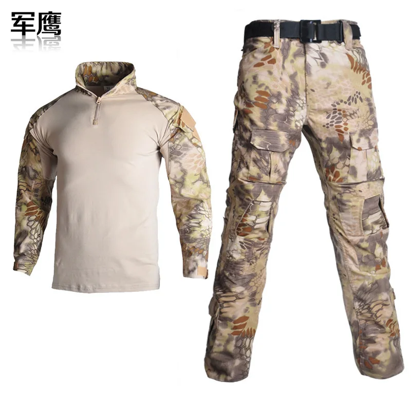 G2 Frog Suit Camo Zweiteilige taktische Kampfuniform, verschleißfest, wasserdicht, für den Außenbereich, militärisches Training, Airsoft, Jagd, Ausbildung – Detail 4