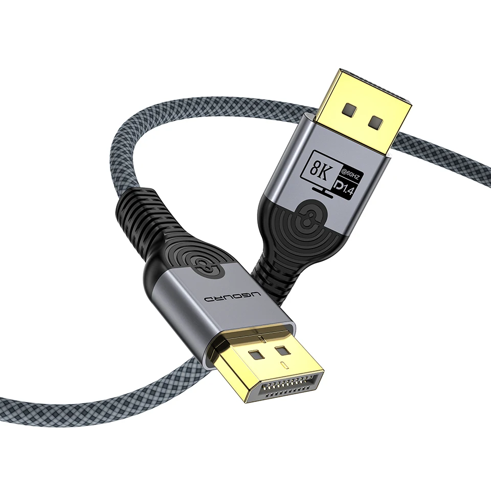 UGOURD DP1.4 Kabel 8K 60HZ DP 1.4 1.2 Kabel 4K 120HZ 144HZ UHD Ultra High Definition Video Displayport Kabel 3m 5m für Projektor – Detail 9