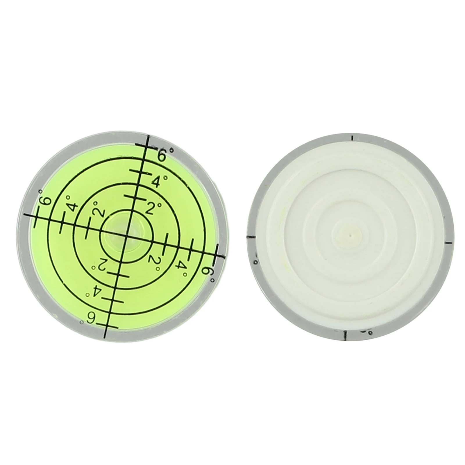 Degree Mark Bubble Level Highly Translucent 2pcs 32*7mm/1.26*0.28in Acrylic Fluorescent Yellow-green Wear-resistant