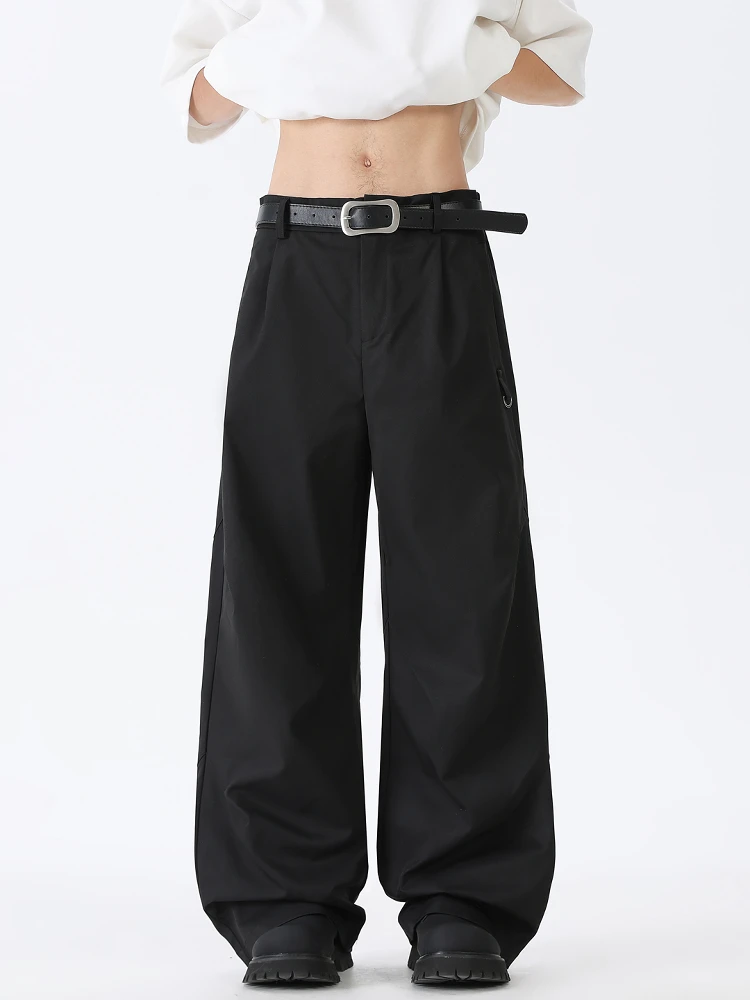 

Мужские брюки в стиле ретро-американский биологический дизайн, весна-лето, тонкие, свободные, широкие, повседневные, прямые, длинные