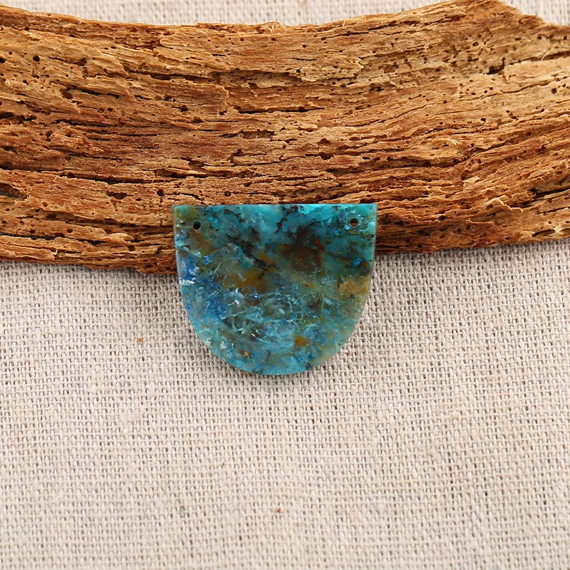 B&F Handmade Chrysocolla Pendants, Genuine Natural stones beads, Unique Stones for jewelry & DIY Earring Beads