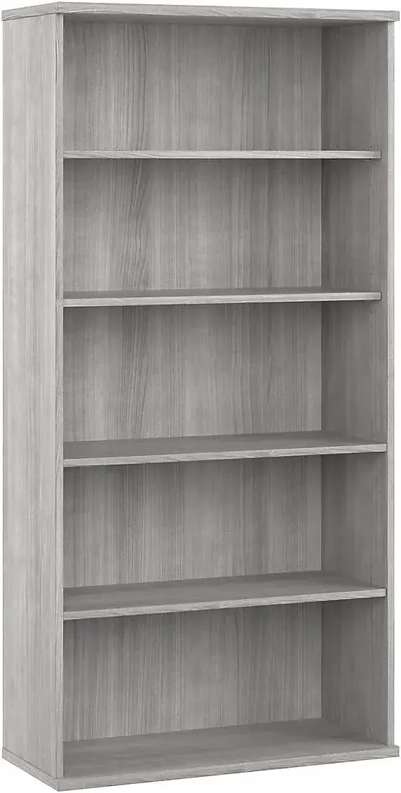 HYB136PG-Z Hybrid 5-Shelf 73-Inch H Tall Bookcase, Platinum Gray