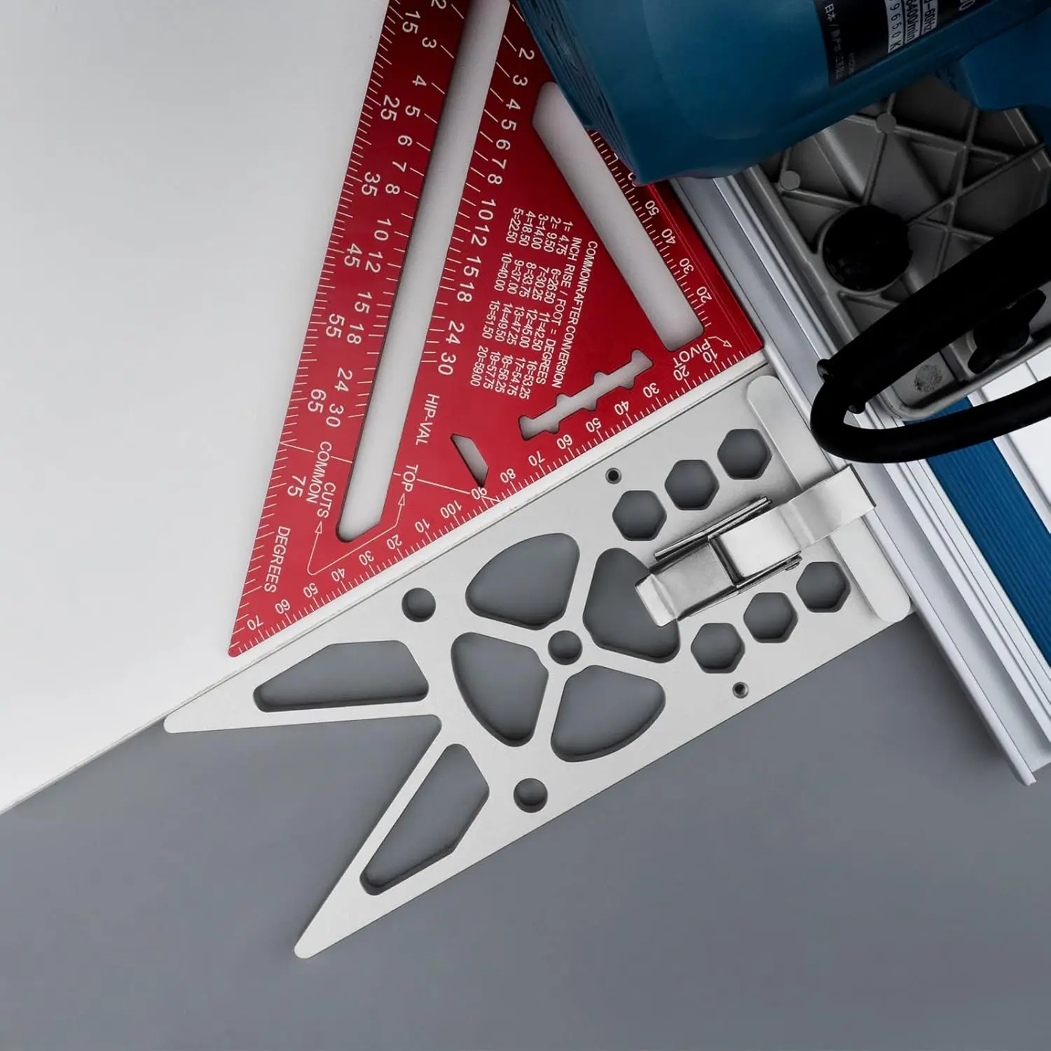 Track Saw Square Guide 90° Right Angle Electric Circular Saw Guide Rail Angle Stop Compatible with Festool Makita And Guide Rail