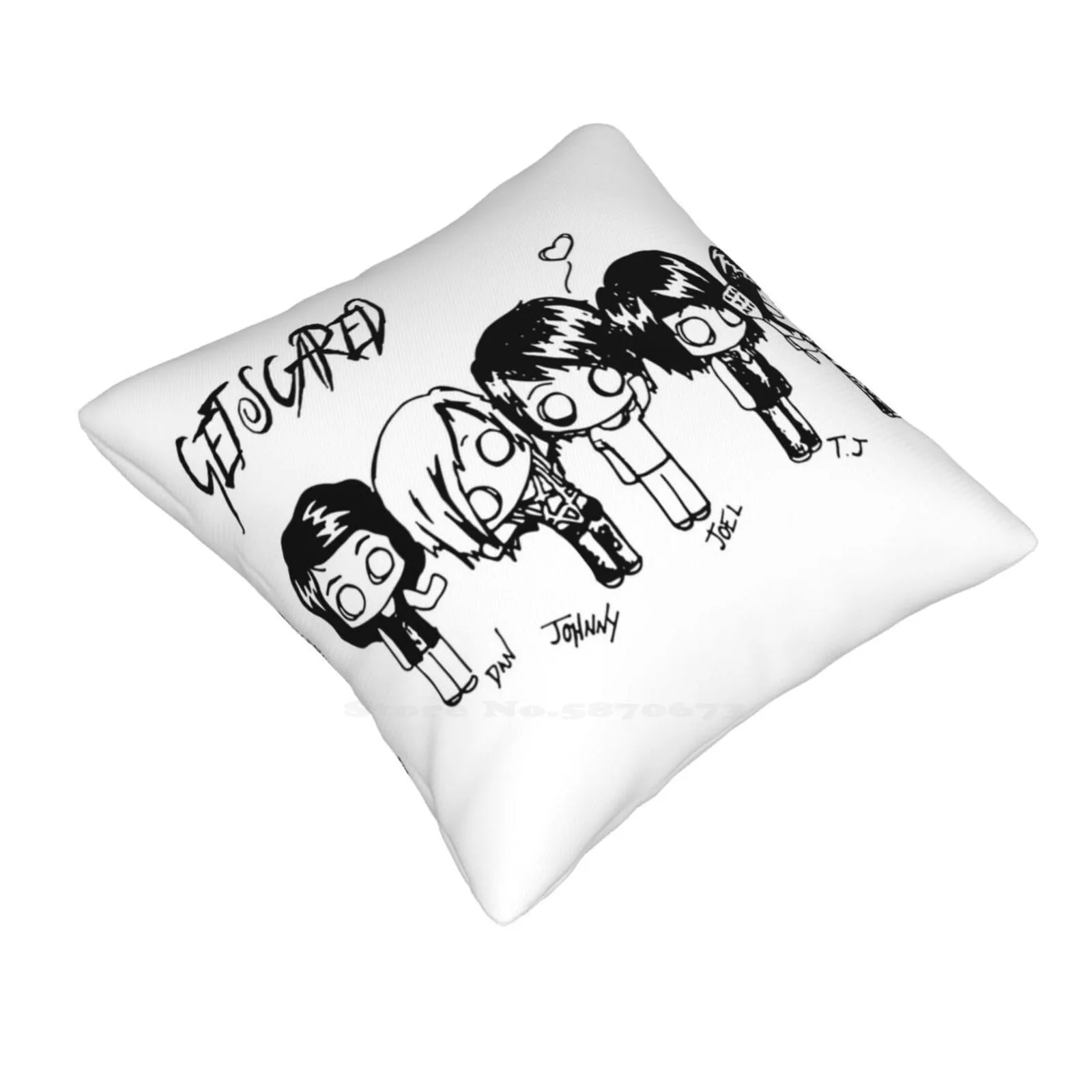 Get Scared Band Throw Cushion Pillow Cover Get Scared Band Dark Music Lyrics Get Scared Album Cover