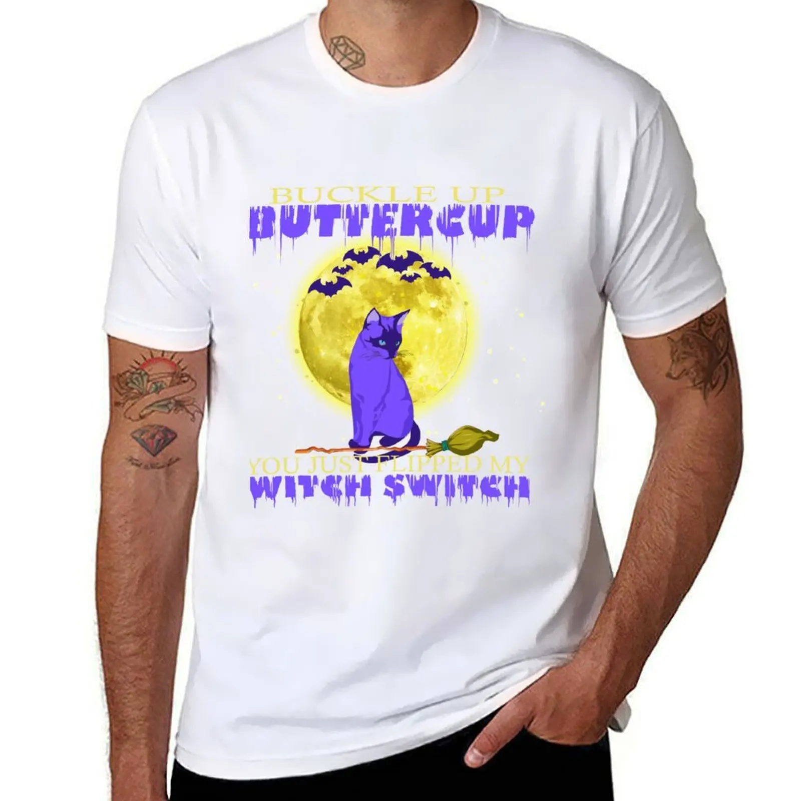 

Buckle Up Buttercup You Just Flipped My Witch Switch T-Shirt man t shirts cotton cotton tshirt 100% T-Shirt