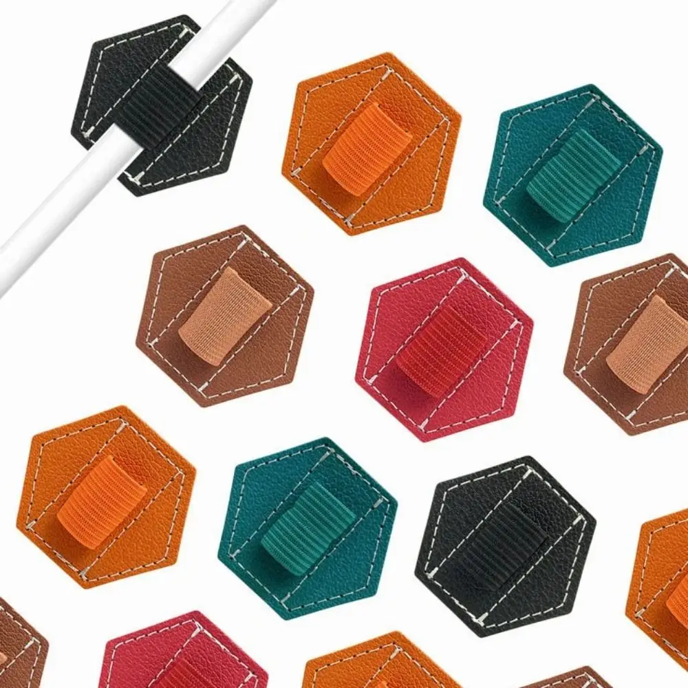 2Pcs Universal Self-adhesive Stylus Pen Holder Elastic Band PU Pen Clip Strap Removable Tablet Touch Pen Holder for iPad