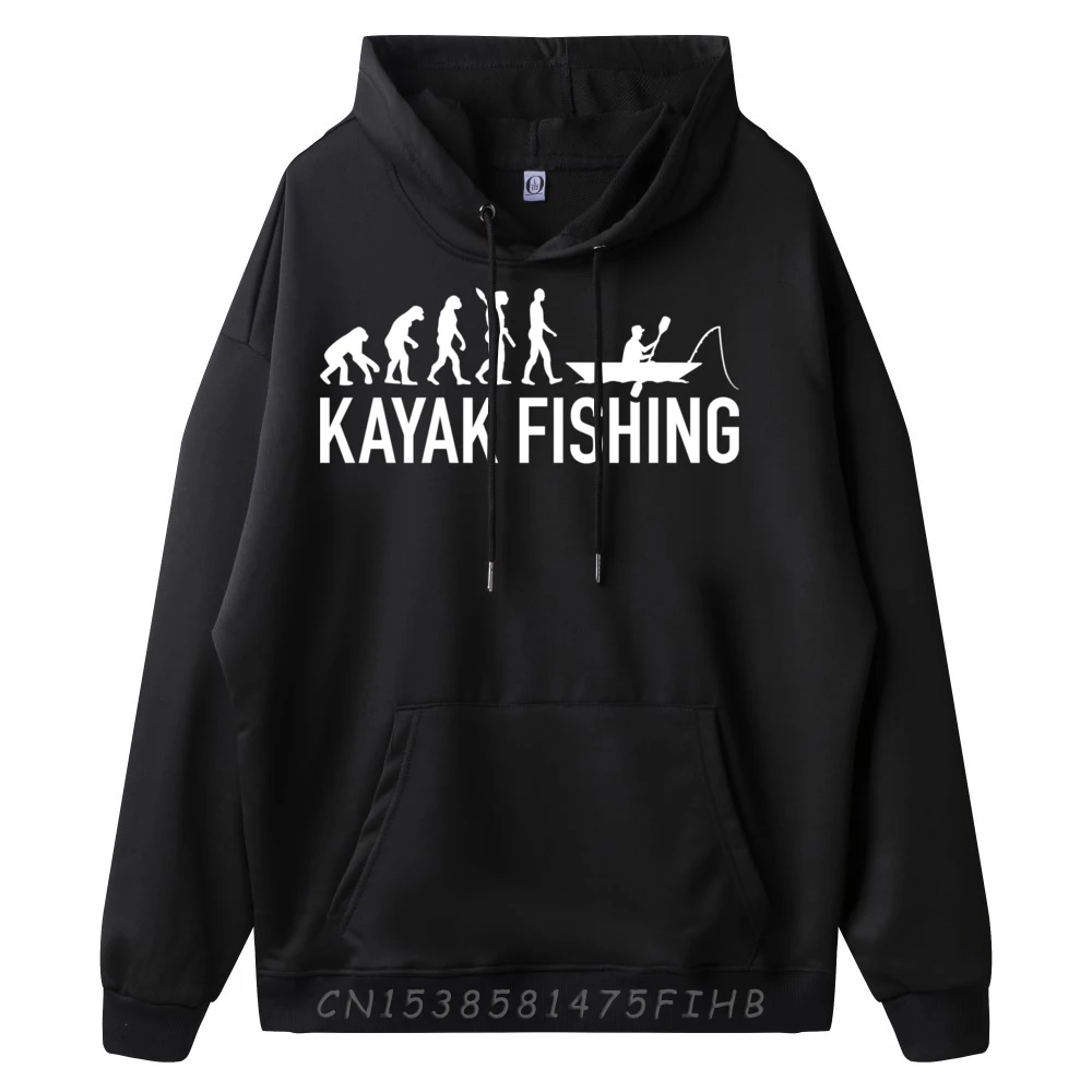 Kayak Fishing Evolution Grey Hoodie Graphic Tee Woman Hoodie Men Hoodie Men's Winter Clothes Pullover